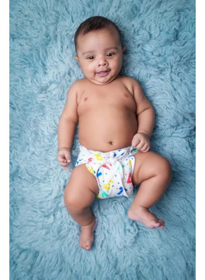 Tinkle Bunny Soft Reusable Baby Cloth Diaper | Leak Proof | For Kids 0 - 3 Years | Free size | Adjustable Waist & Height with snap Buttons | high absorbent 2 Washable diaper 2 insert pad pack - Image 3
