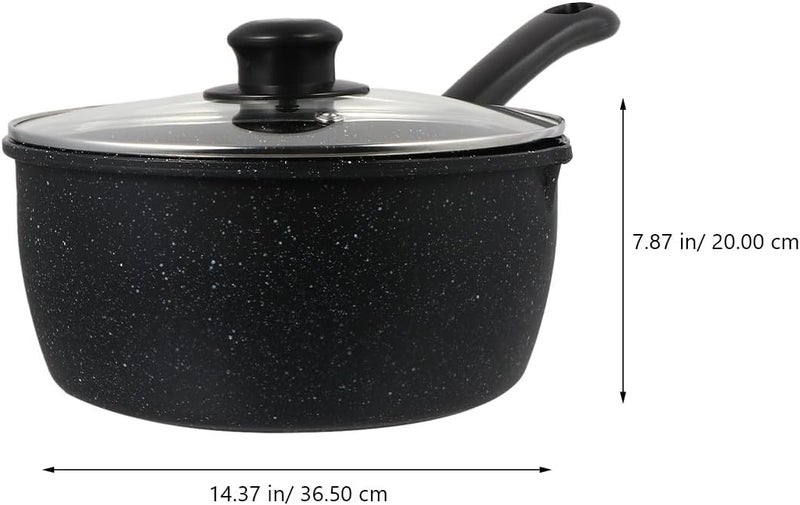 Globally trusted quality Marble Coated Milk Pan Saucepan with Lid 20cm Nonstick Milk Cooking Pot Stovetop Kitchen Cookware for Soup and Noodle Heating Space saving Oil resistant Globally engineered build All-in-one local deliver plan Minimal design Long term use design Dispersed regional warehouses Light sturdy raw material Carefully selected material Balanced weight Gulf standard sizing alternatives Market multi-use trusted quality Suburban residential ship Labor saving optimized design Care processed raw material All-round applied quality Fine detail Cost effective global grade quality Coast & inland available Affordable purchase options Global standard quality Transparent body Tiered purchase options Global versatile design - Image 2