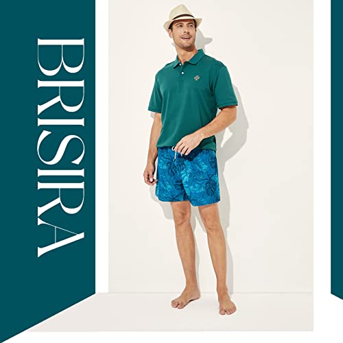 BRISIRA Mens Swim Trunks Bathing Suit 5 Inch Inseam Compression Liner Beach Swim Shorts Swimwear Quick Dry Zipper Pocket - Image 3