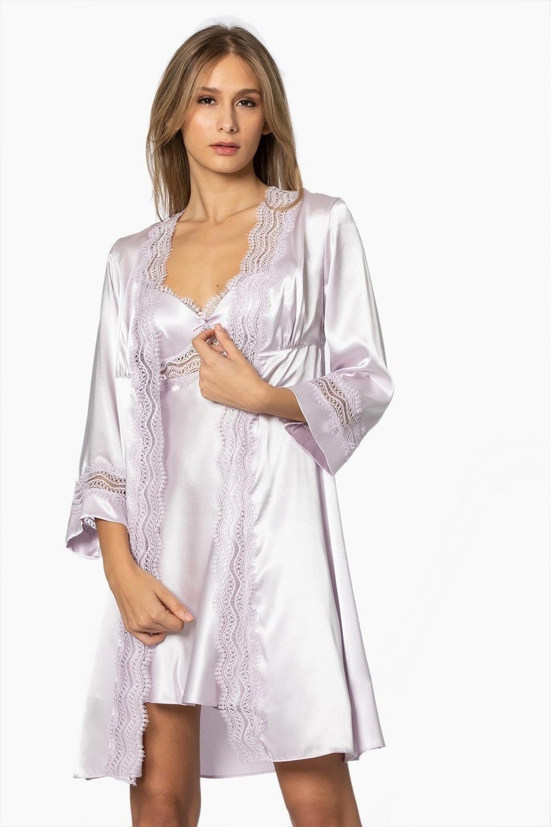 pierre cardin 6010 Women's Satin Six Dowry Set - Viola  - Image 1