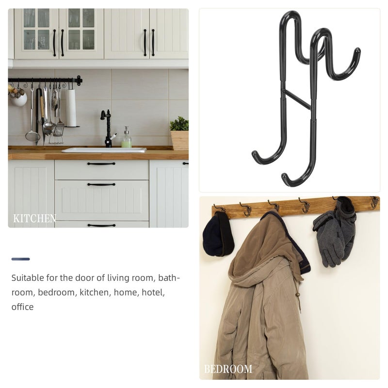 Stainless Steel Punch Free Towel Hook 18cm For Bathroom Kitchen Door Organization - Image 3