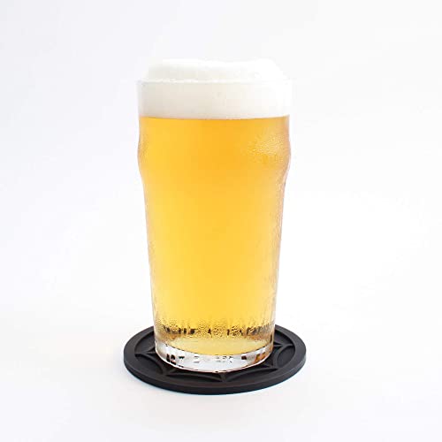 COASTERFIELD Silicone Coasters For Drinks - 6 Pack Unique Design Spider Drink Coasters, 4" Black Coaster Set by COASTERFIELD - Image 3
