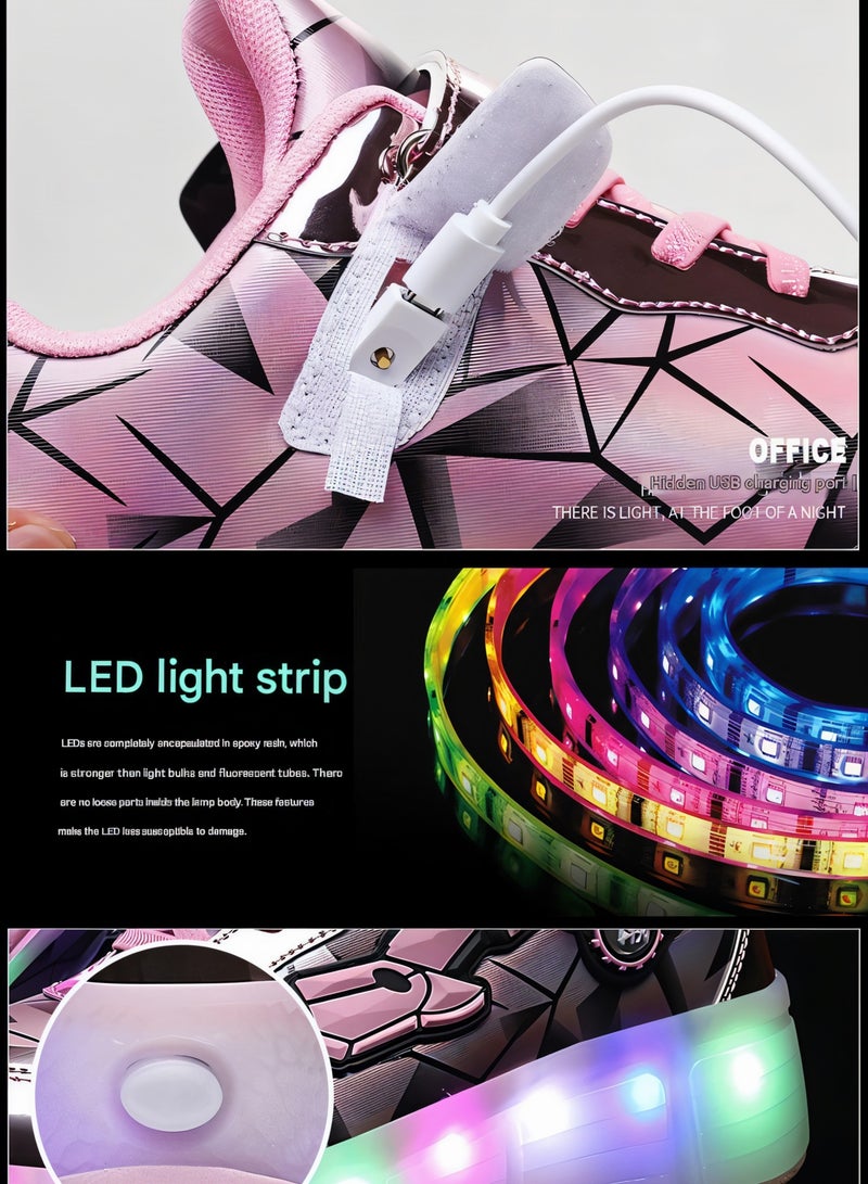 دراكسون أحذية رياضية رولر سكاتس للأطفال بعجلات للأولاد تصبح أحذية رياضية مزودة بإضاءة LED كهدية للأطفال - Image 5