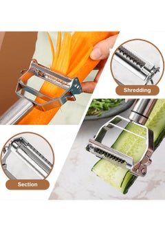 Generic Kitchen Vegetable Peeler Stainless Steel Melon Planer Double-Head Peeler Household Multiple-Function Fruit and Vegetable Peeler  - Image 5