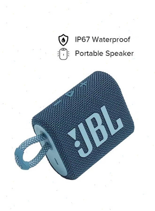 جي بي إل GO 3 مكبر صوت بلوتوث محمول أزرق - Image 2