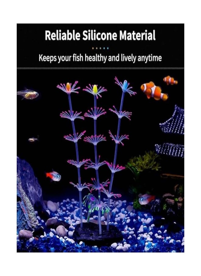 Generic Glowing Aquarium Coral Decoration 1 Piece Artificial Silicone Plant for Fish Tank Vibrant Underwater Landscape Ornament Ideal for Aquatic Environments  - Image 3