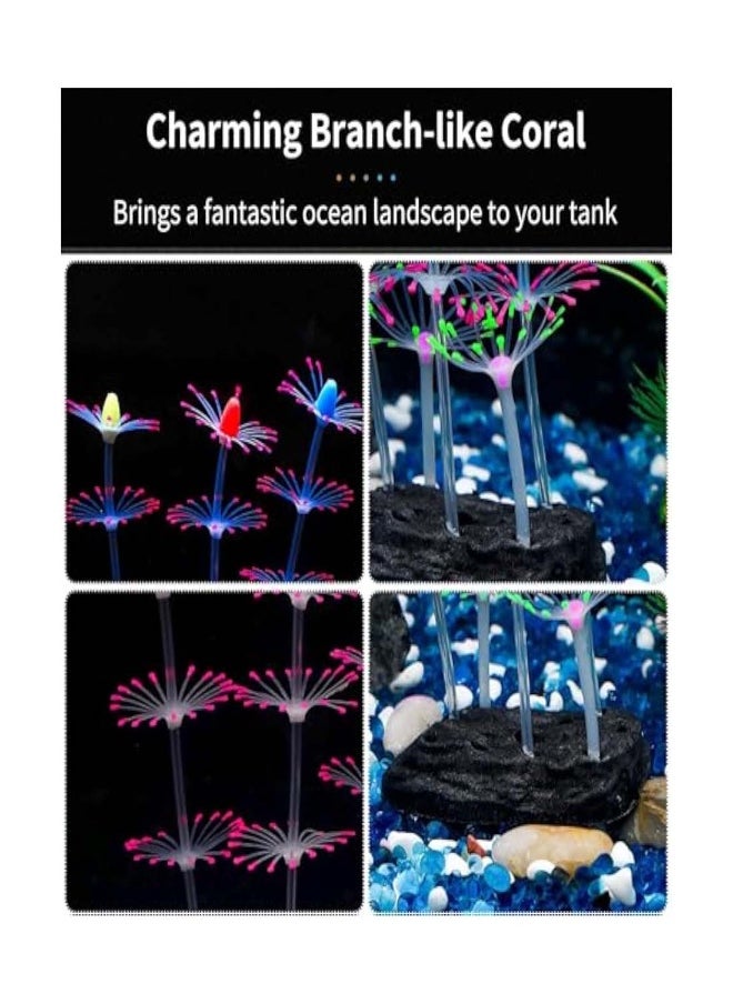 Generic Glowing Aquarium Coral Decoration 1 Piece Artificial Silicone Plant for Fish Tank Vibrant Underwater Landscape Ornament Ideal for Aquatic Environments  - Image 4