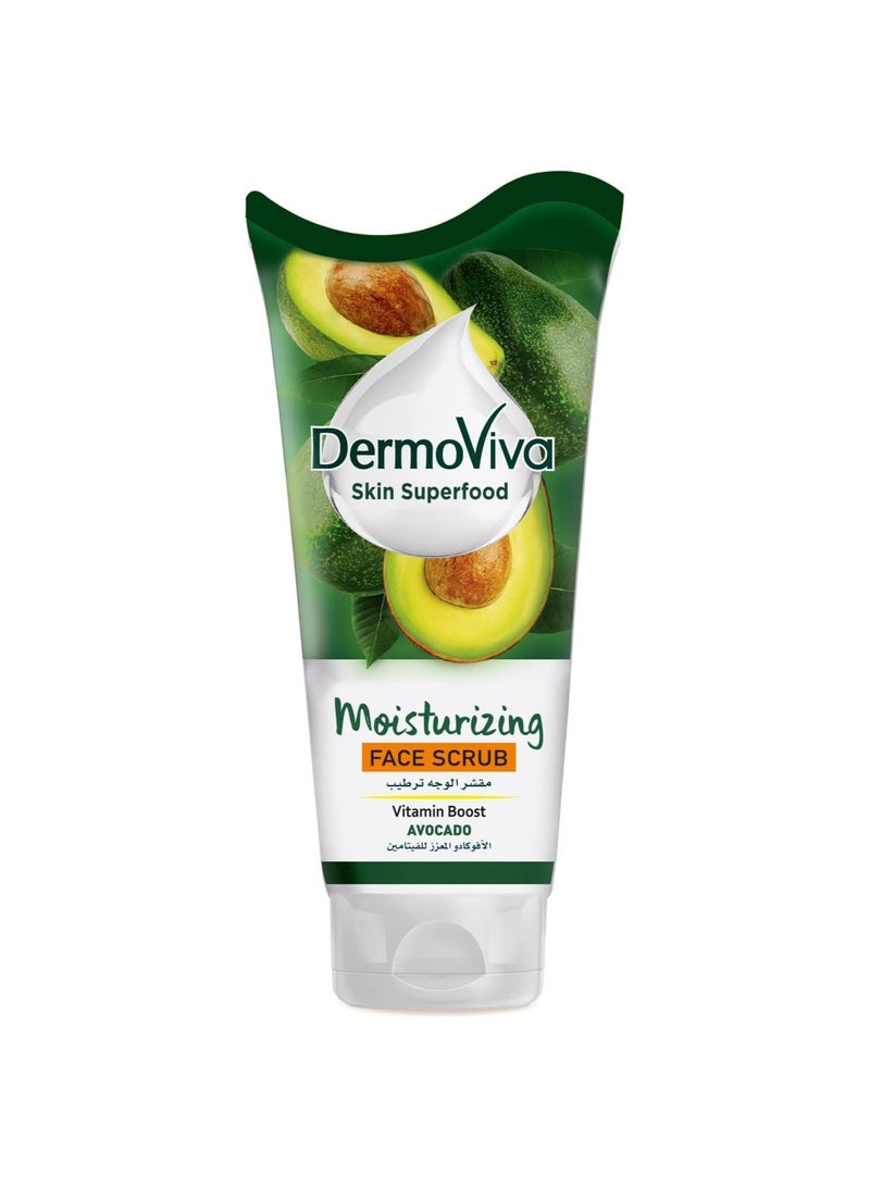 DermoViva Moisturizing vitamin boost avocado face scrub - 150 ml 