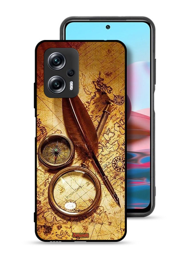 Tolwak Xiaomi Poco X4 GT Protective Case Cover Vintage Compass - Image 1