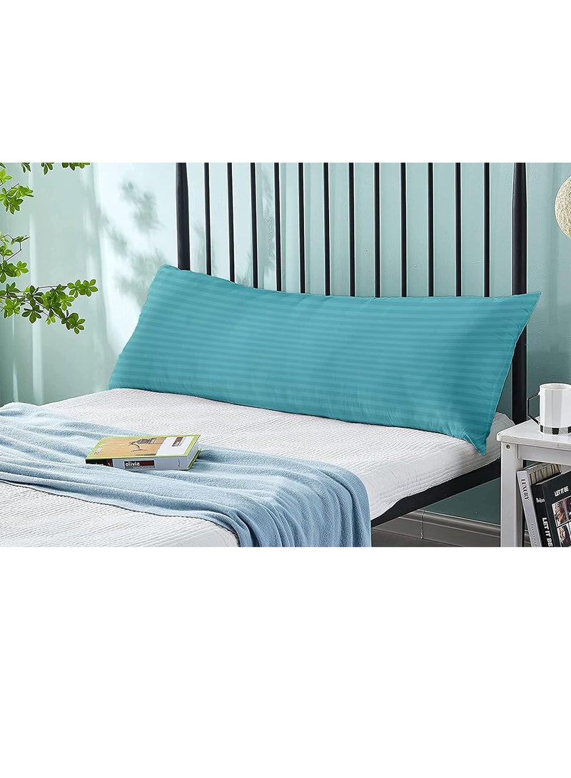 DubaiGallery وسادة جسم طويلة 1 قطعة، القماش: 100% بوليستر 85 جرام ميكروفايبر بخطوط 1 سم سوبر ناعمة، الحشو: 1300 جرام ألياف مجوفة مريحة، قابلة للتنفس وناعمة للغاية الحجم: 45 × 120 سم - Image 2