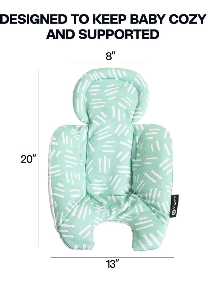 4MOMS Newborn Insert, Baby Insert Compatible with Swing MamaRoo/RockaRoo 2.0 / Connect High Chair, Breathable, Soft and Comfortable Fabric, With Automated Technology, Machine Washable, Mint Mesh - Image 3