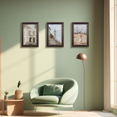 Space Art Deco, 11x17 Ornate Picture Frame Without Mat for 11x17 Photo,Shatter-Resistant Glass Sawtooth Hangers Wall Mount Display(Color Black/Ornate Gold) - Image 2