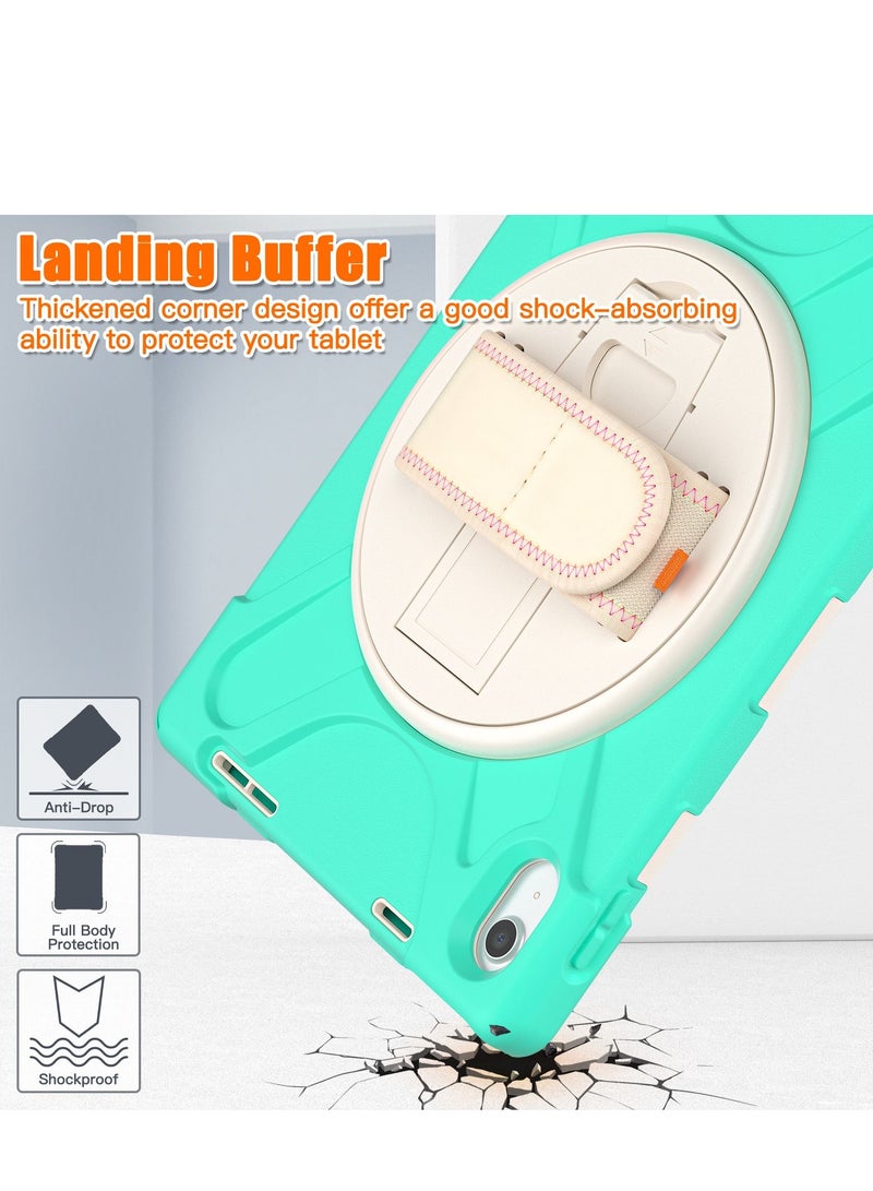 GULFLINK Full Body Cover with 360 Rotating Hand Strap & Shoulder Strap, Heavy Duty Shockproof Case for  ipad 10th 10.9 inch 2022（A2757/A2777）Mint green - Image 3