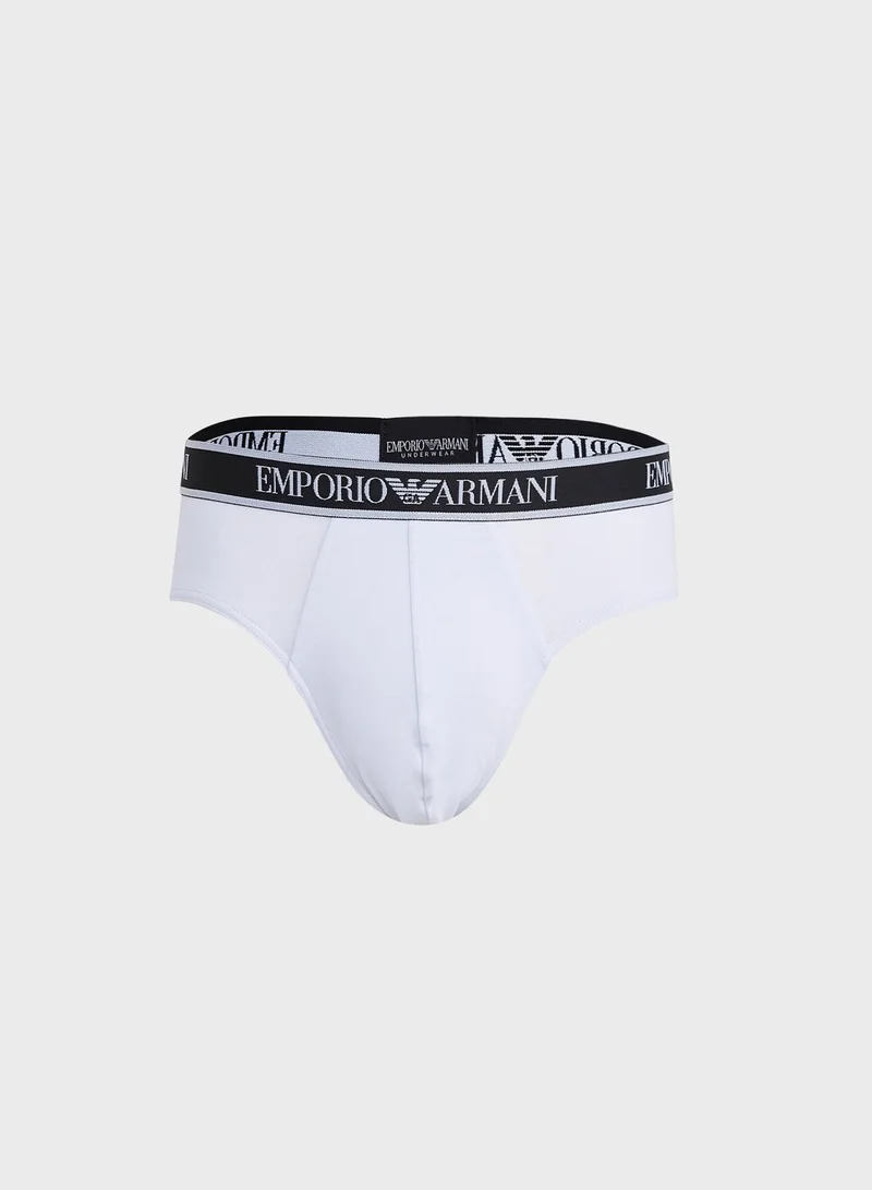 EMPORIO ARMANI 3 Pack Logo Band Assorted Briefs