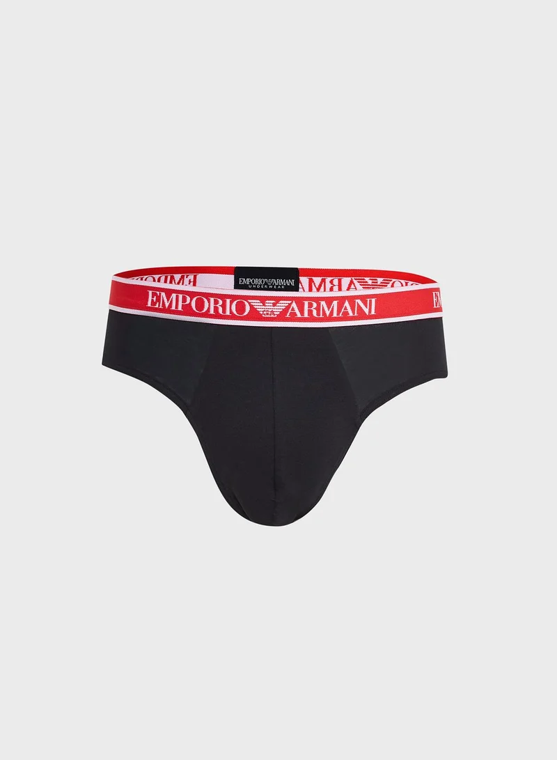 EMPORIO ARMANI 3 Pack Logo Band Assorted Briefs