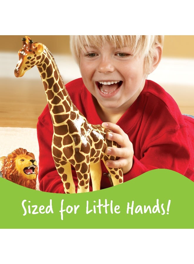 ليرننج ريسورسز مجموعة ألعاب حيوانات الغابة جامبو من Learning Resources، مكونة من 5 قطع من شخصيات حيوانات برية واقعية للعب الخيالي والتعلم المبكر للأطفال - Image 3