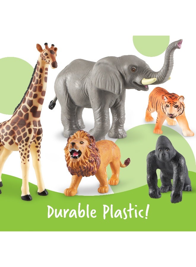 ليرننج ريسورسز مجموعة ألعاب حيوانات الغابة جامبو من Learning Resources، مكونة من 5 قطع من شخصيات حيوانات برية واقعية للعب الخيالي والتعلم المبكر للأطفال - Image 5