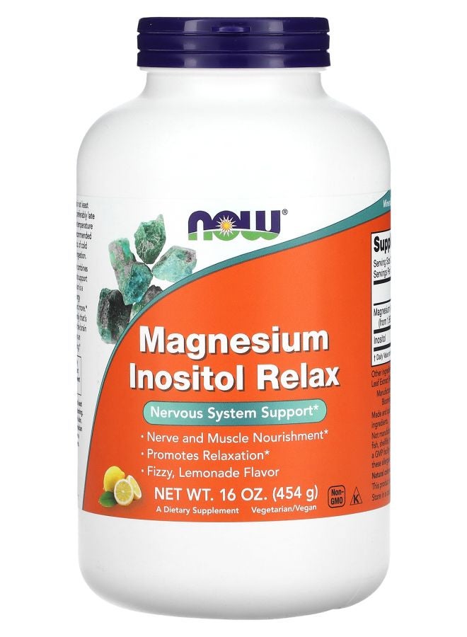 now Magnesium Inositol Relax Lemonade 16 oz (454 g)