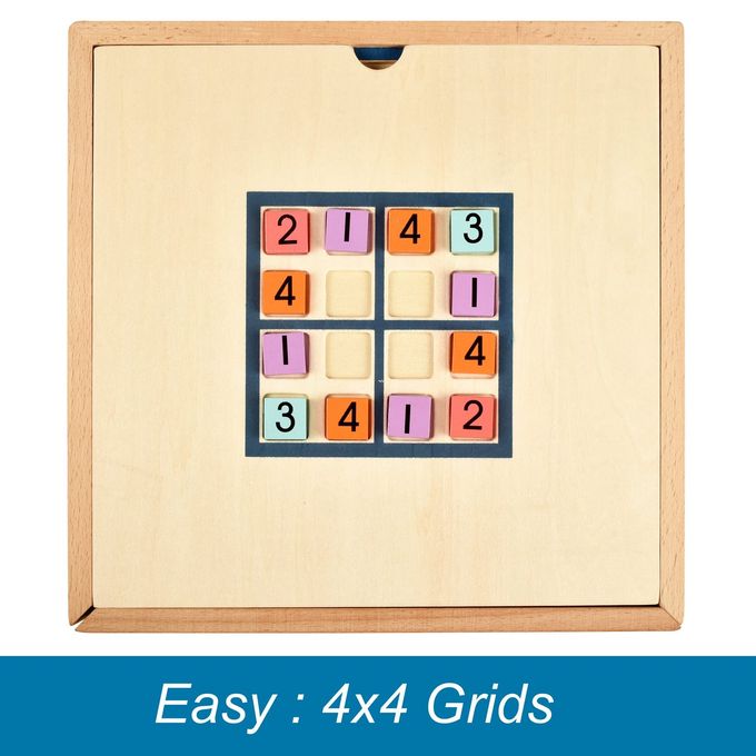 BOHS Wooden Rainbow Sudoku 3 in 1 Easy to Hard with Book of 320 Sudoku Puzzles Desktop Brain Teaser Game Toys - Image 3