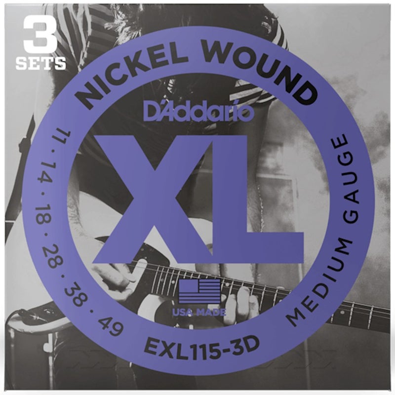 Daddario EXL115 Nickel Wound Electric Guitar Strings Medium - 11-49 - Image 1