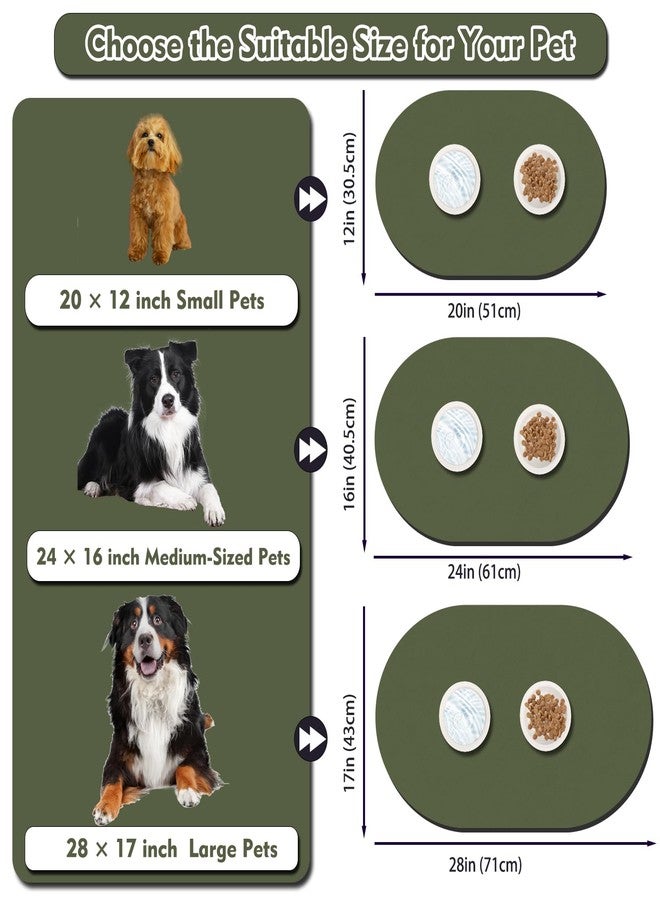 METEOROCK Absorbent Dog Food Mat, 51x30.5CM Non Slip Cat Feeding Mat, Anti-Scratch Cat & Dog Bowl Mats for Floor, Easy Clean Pet Food Mats for Dogs and Cats, Fit with Kitchen, Living Room, Garden - Image 3