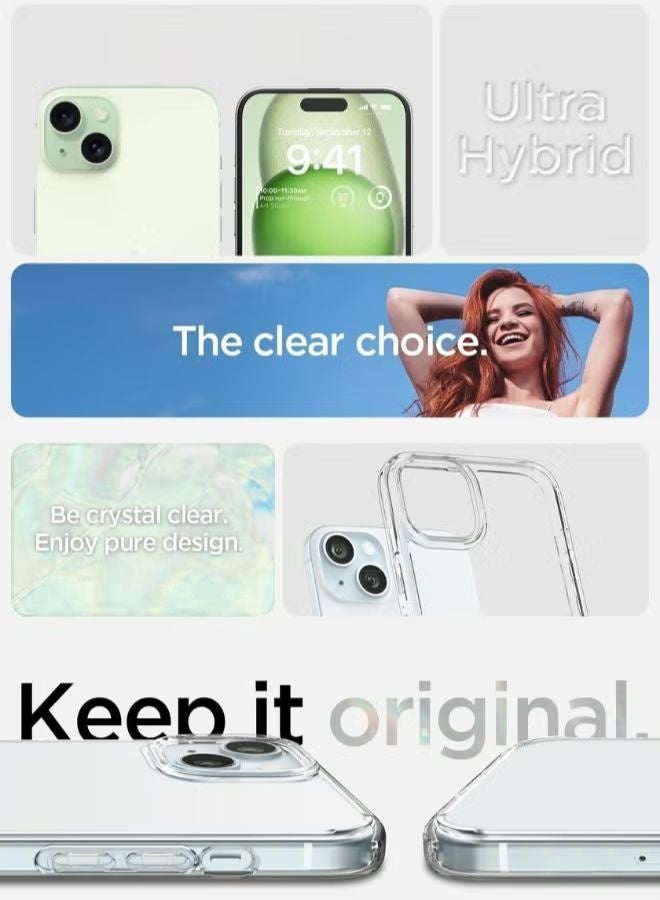 ZAFRA iPhone 14 Plus / iPhone 15 Plus Case Crystal Clear Phone Case with Four Corner Anti-Fall Airbags  4 plus / 15 plus Case Delay Yellowing Anti Scratch And Fingerprint iPhone 14 plus / iPhone 15 plus Cover Ultra Slim Extra Raised Edge - Image 2