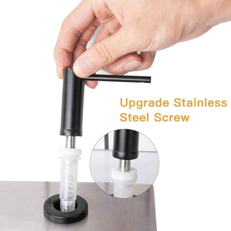GAPPO Matte Black Kitchen Sink Soap Dispenser GAPPO Countertop Pump Hand Lotion Built in Bottle Upgrade Stainless Steel Screw - Image 5