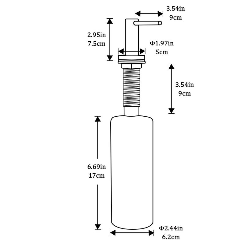 GAPPO Matte Black Kitchen Sink Soap Dispenser GAPPO Countertop Pump Hand Lotion Built in Bottle Upgrade Stainless Steel Screw - Image 2