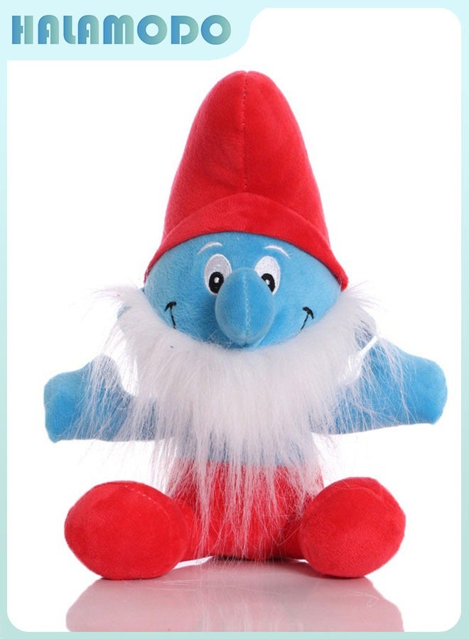 HALAMODO Smurfs 23cm Red - Hat - Wearing Smurf Adorable Plush Toy Doll - A Charming Cartoon Figure, Ideal Birthday Gift and Decor for Bedroom, Living Room, Desk & Office (Great for Stress Relief)​  - Image 1