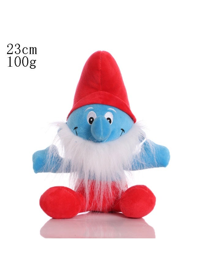 هالامودو سنفور الاحمر ركوب هود 23 سم - يلبس سنفور لطيف أفخم دمى - صورة كرتونية رائعة لغرف النوم وغرف المعيشة والمكاتب مثالية هدايا عيد الميلاد والديكور ( مثالية لتخفيف الضغط ) ​ - Image 1