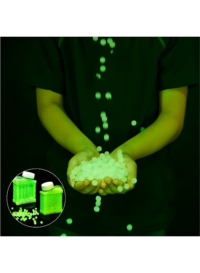 أرابيكو خرزات مائية مضيئة في الظلام، 50,000 خرزة هلامية شفافة، خرزات هلامية متوسعة لحشو المزهريات، ألعاب حسية، ديكور حفلات الزفاف، زراعة بدون تربة وديكور منزلي، غير سامة، صديقة للبيئة - Image 1