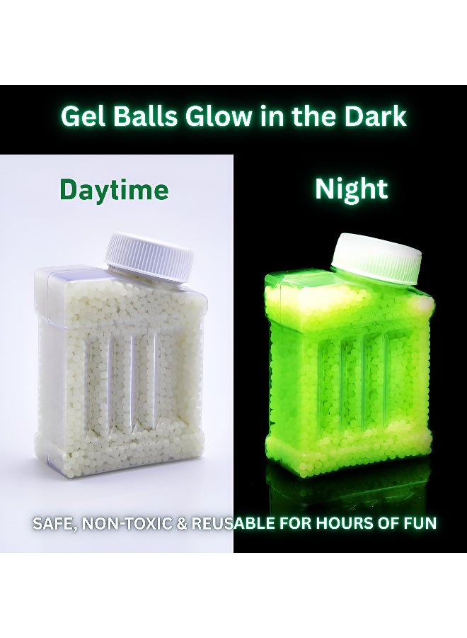 أرابيكو خرزات مائية مضيئة في الظلام، 50,000 خرزة هلامية شفافة، خرزات هلامية متوسعة لحشو المزهريات، ألعاب حسية، ديكور حفلات الزفاف، زراعة بدون تربة وديكور منزلي، غير سامة، صديقة للبيئة - Image 5