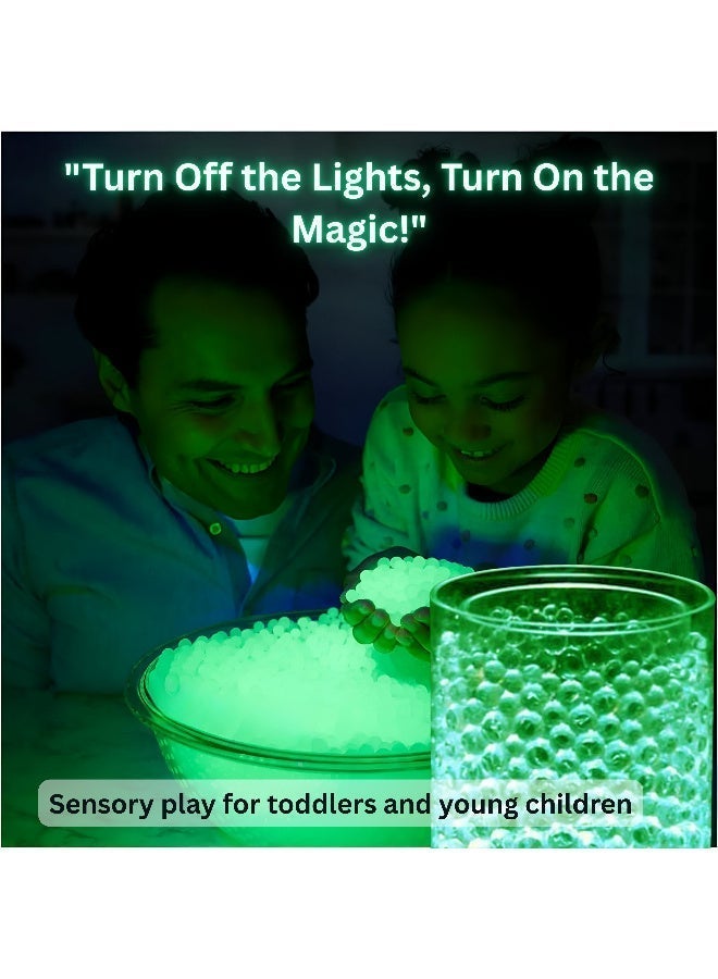 ARABIQO Glow in The Dark Water Beads 50,000 Clear Gel Beads, Expanding Jelly Beads for Vase Filler, Wedding Decor, Soilless Planting & Home Decoration, Non-Toxic, Eco-Friendly - Image 5