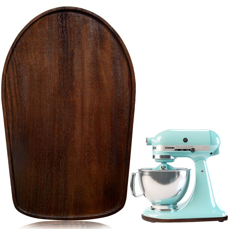 Klxuyuo Natural Walnut Wood Mixer Slider Mat for KitchenAid 455 qt Stand Mixer Sliding Tray for Countertop Protection - Image 2