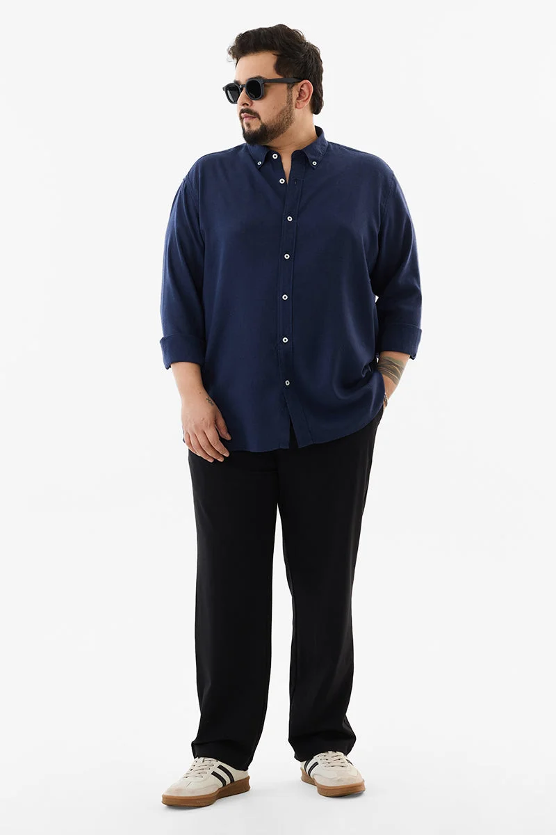 SNITCH Linen Blend Plus Size Shirt