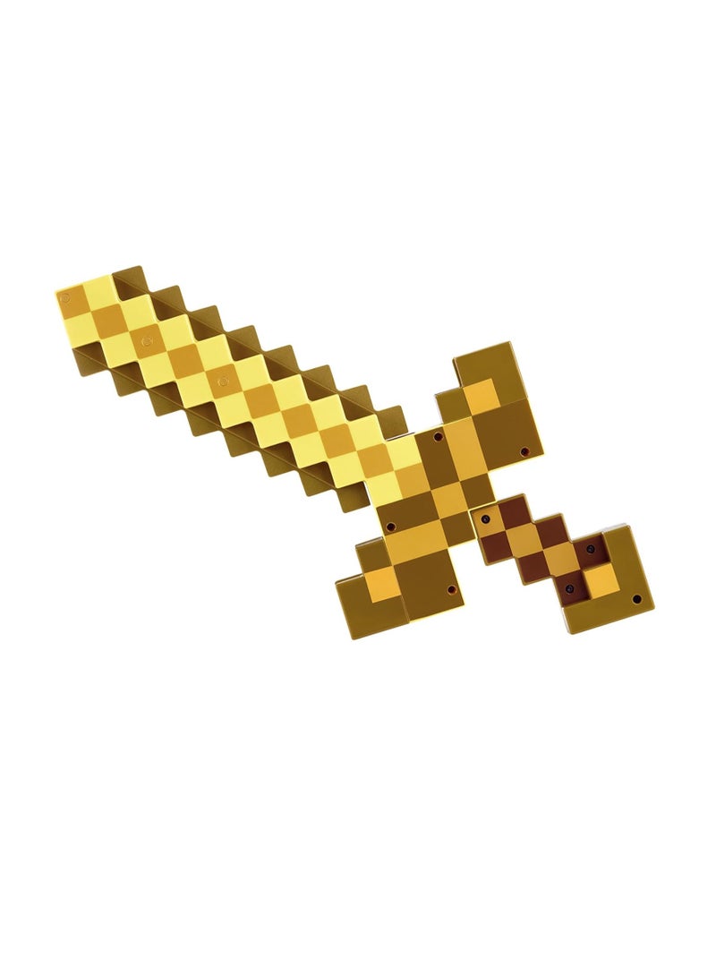 Gold Minecraft Sword, Official Minecraft Costume Accessory for Kids, Single Size Video Game Costume Prop - Image 1