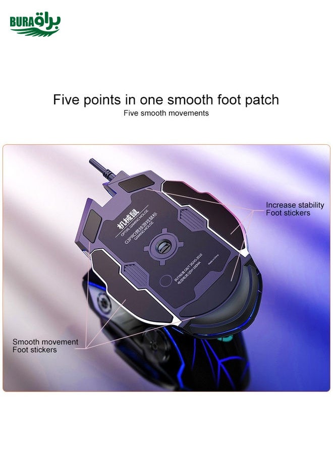 BURAQ - YINDIAO K002 USB Wired Mechanical Feel RGB Backlight Keyboard + Optical Silent Mouse Set(Black) - Image 1