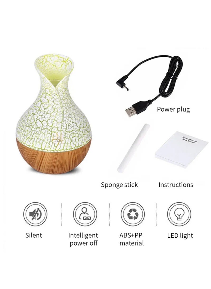 مرطب هواء بالموجات فوق الصوتية، موزع زيوت عطرية USB لتنقية الهواء للسيارة والعائلة والمكتب والمنزل وغرفة النوم وغرفة المعيشة والدراسة واليوغا والسبا (ابيض تاتش غامق، 200 مل) - Image 3