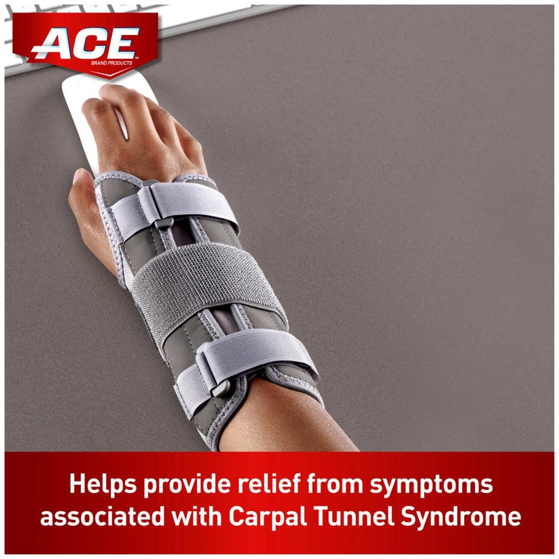 ACE Brand Carpal Tunnel Wrist Stabilizer, Wrist Support for Carpal Tunnel, Adjustable Wrist Brace with Memory Foam Palm, One Size Fits Most - Image 3