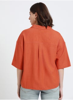 Dennis Lingo Rust Shirt for Women - Regular Fit, Trendy  - Image 5