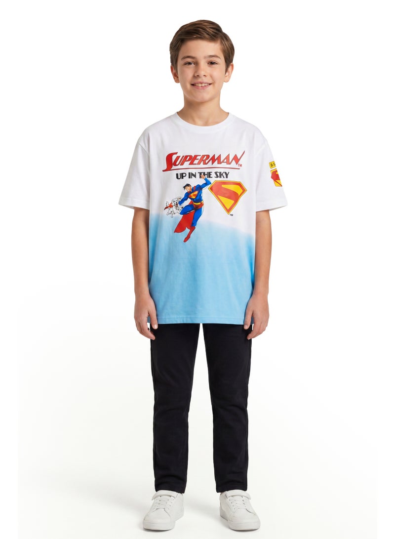 Warner Bros. DC Comics Superman Teen Boys Oversized Graphic T-Shirt – Casual Relaxed Fit Tee - Image 4