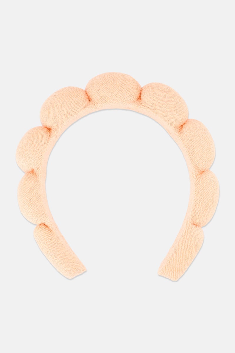 Olivia Rose Women Spa Bubble Headband, Peach - Image 2