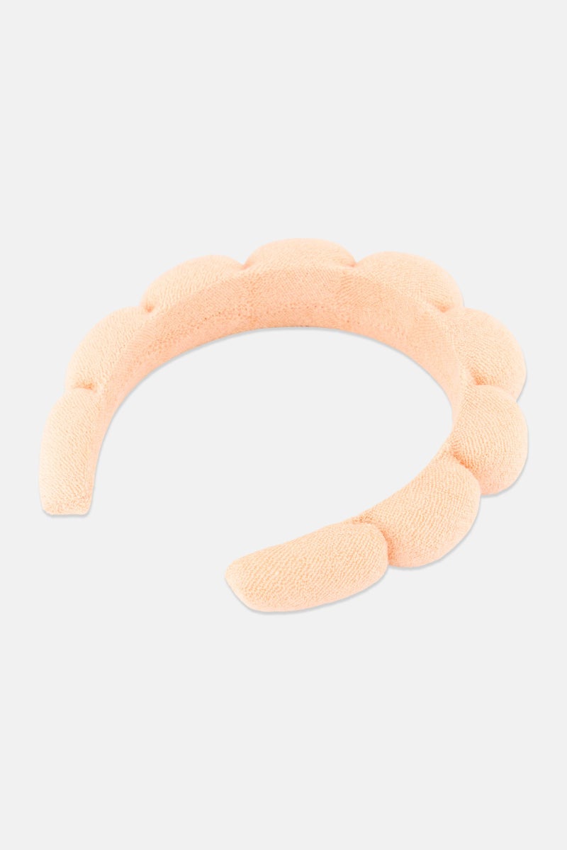 Olivia Rose Women Spa Bubble Headband, Peach - Image 3