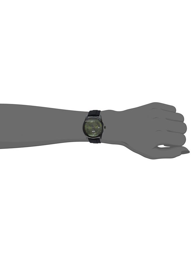 Relic by Fossil Men's Everet Three-Hand Day Date Black Alloy Metal and Black Silicone Band Watch (Model: ZR12227) - Image 2