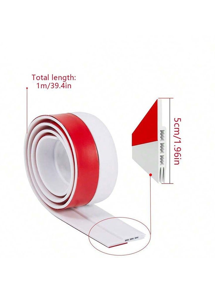 Door Stopper, Under Door Seal, 1 M Long, For External and Internal Doors, Preventing Dust, Isolating Noise, and Preventing the Entry of Insects - White  - Image 4