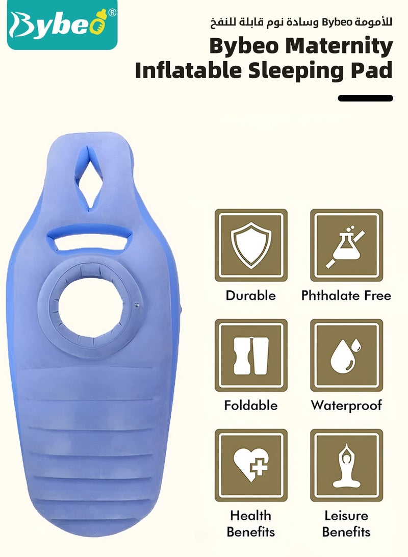 Bybeo Inflatable Pregnancy Pillow, Maternity Pillow, Pregnancy Pool Float, Full Body Maternity Airbed with Hole for Tummy Sleeping Comfort  - Image 2