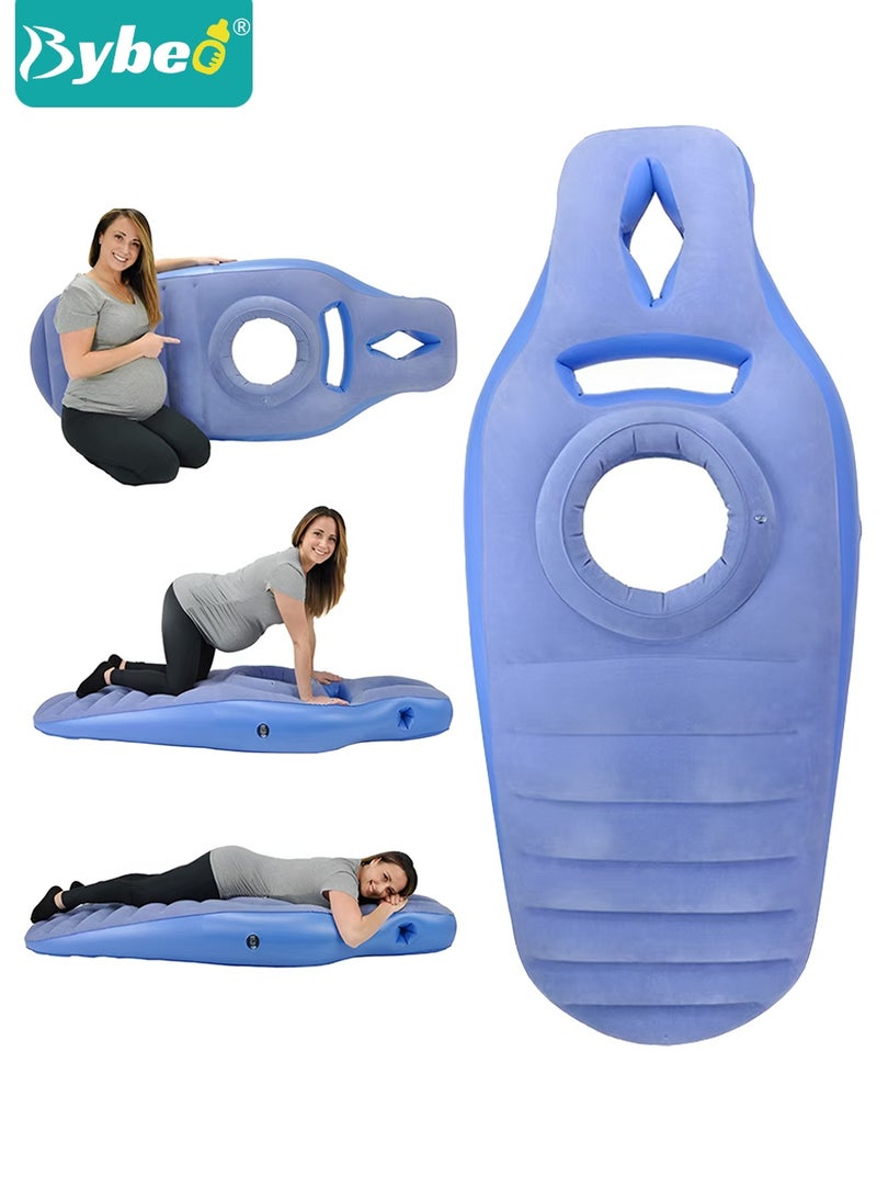 Bybeo Inflatable Pregnancy Pillow, Maternity Pillow, Pregnancy Pool Float, Full Body Maternity Airbed with Hole for Tummy Sleeping Comfort  - Image 1