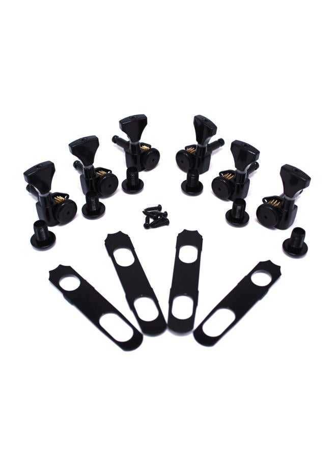 Hipshot 6GLO Grip-Lock Locking Guitar Tuning Machines 3+3 Black - Image 4