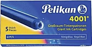 Pelikan 4001 Fountain Pen Cartridge Giant Royal Blue (Box of 5)