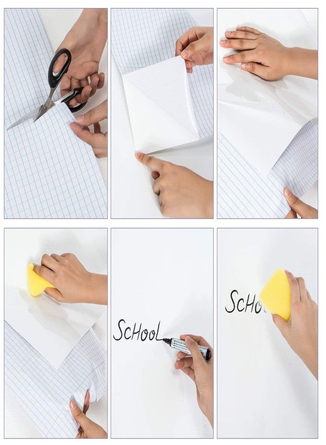 AmigozZ Beautiful ERASABLE, SELF-Adhesive, Waterproof, Removable, PVC Vinyl Chalkboard for Teaching, Use in Home, Office, School, Kids Room, Kitchen, Study Table.(45 X 200 cm) (White) - Image 5